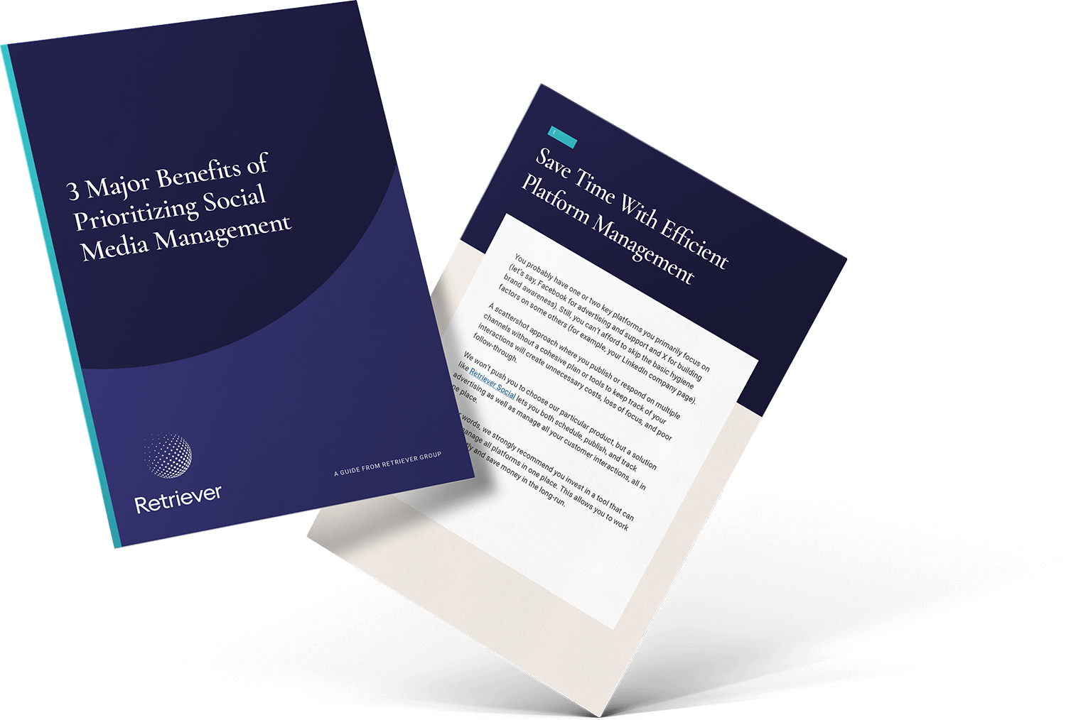 Mockup av hefte på engelsk med forside og første side